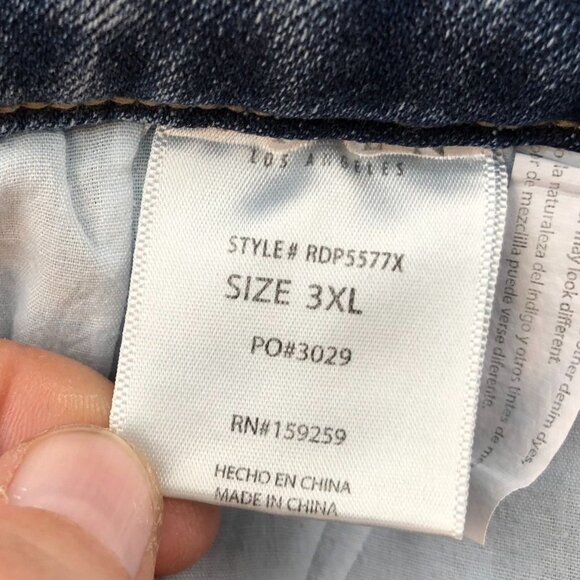 NWT Risen Jeans Womens Felecia Jeans Size 3XL High Rise Straight Leg Casual Blue - Picture 14 of 16
